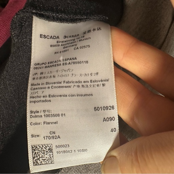 108 sz 40 Escada Stretch virgin wool jersey 20-22” Bust - Picture 8 of 14